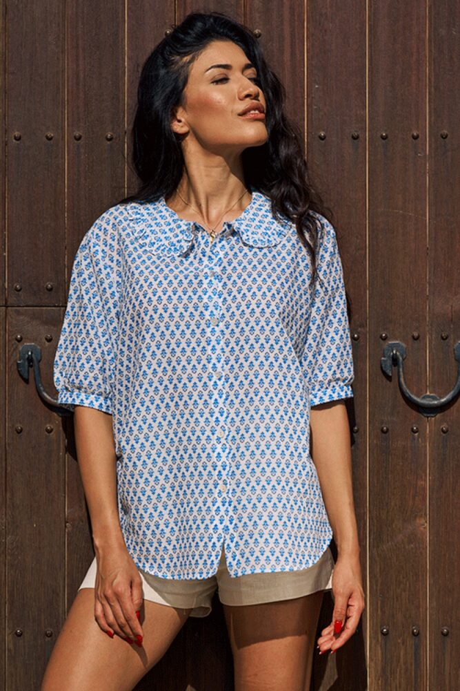 luella Marseille Blouse Blue