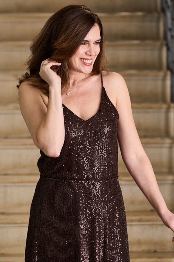 luella Sequin cami Chocolate