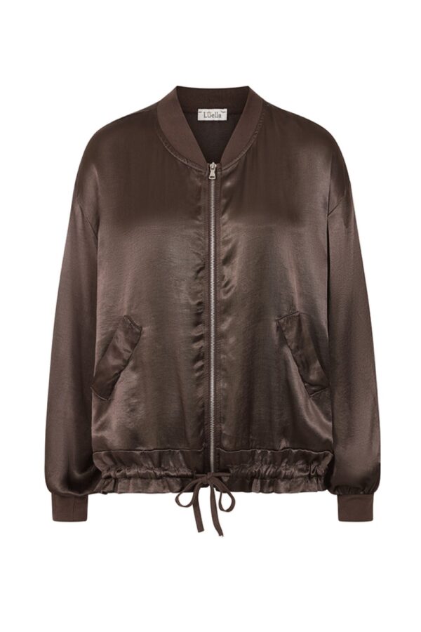 luella Silk Bomber jacket Chocolate