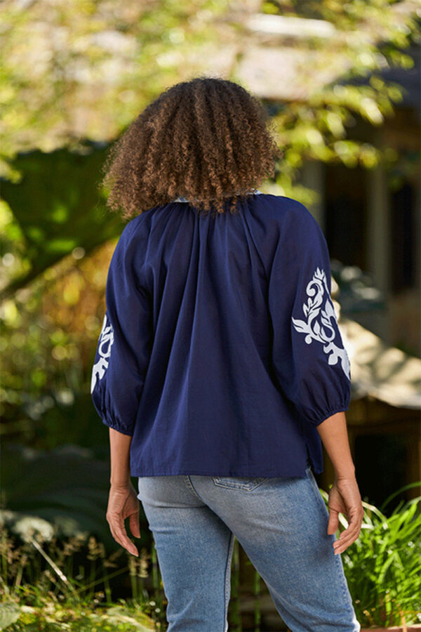 luella sorrento navy blouse