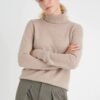 lukka cashmere rollneck jumper biege melange inwear1