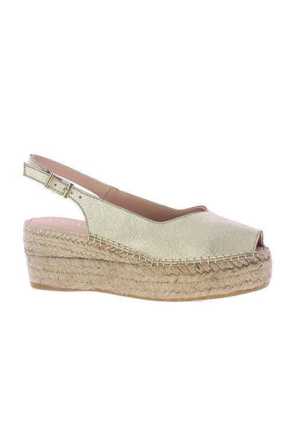 macarena JAVA88 gold espadrille wedge sandals