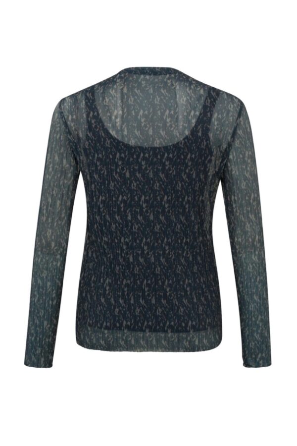 mesh top boatneck long sleeves and lined body blueberry blue dessin yaya3