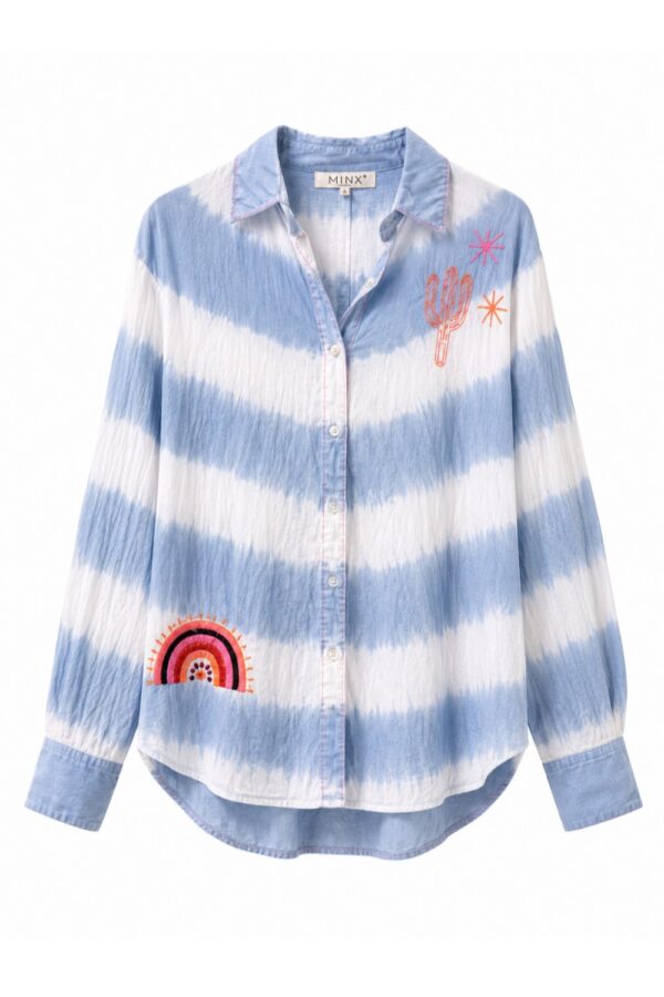 orlinn blue tie dye shirt