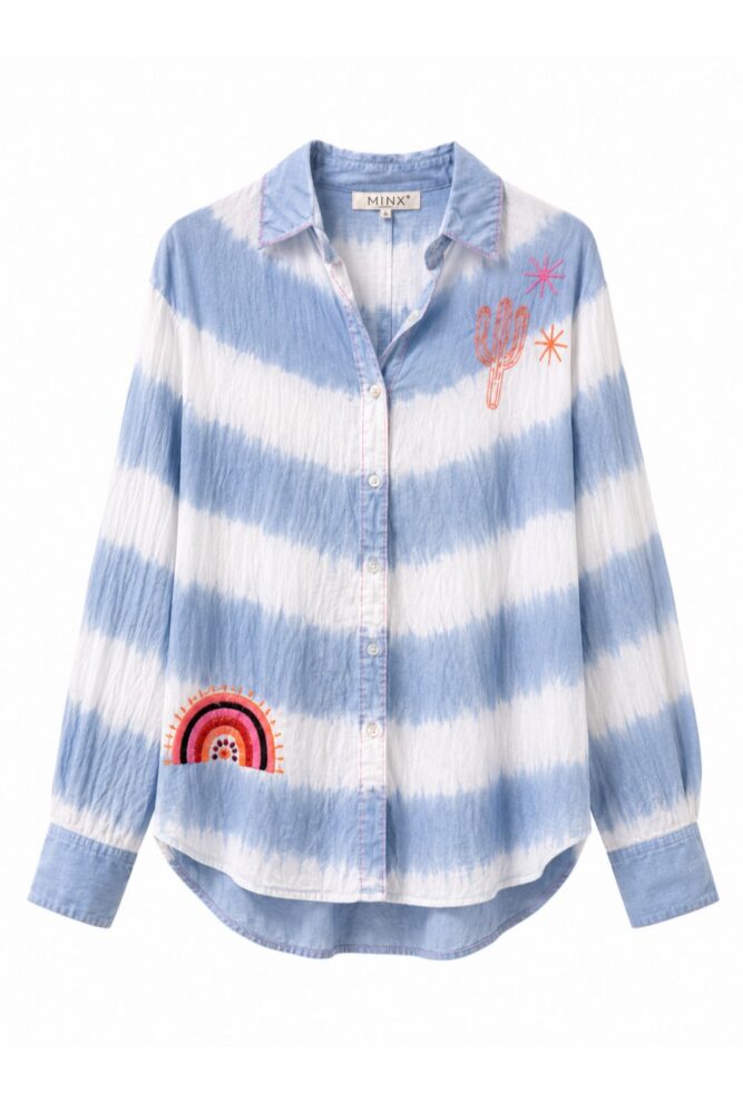 orlinn blue tie dye shirt
