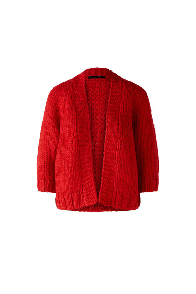 oui red edge to edge cardi 86684