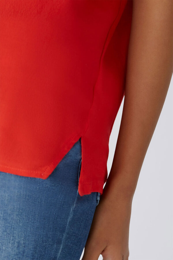 oui side slit Red T shirt 88335