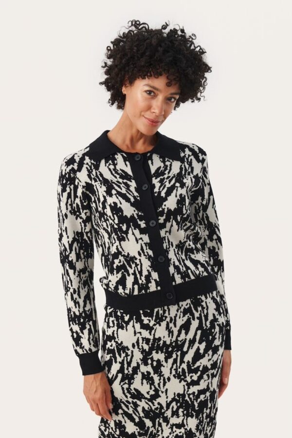 part two black texture jaquard cerlinapw cardigan(main)
