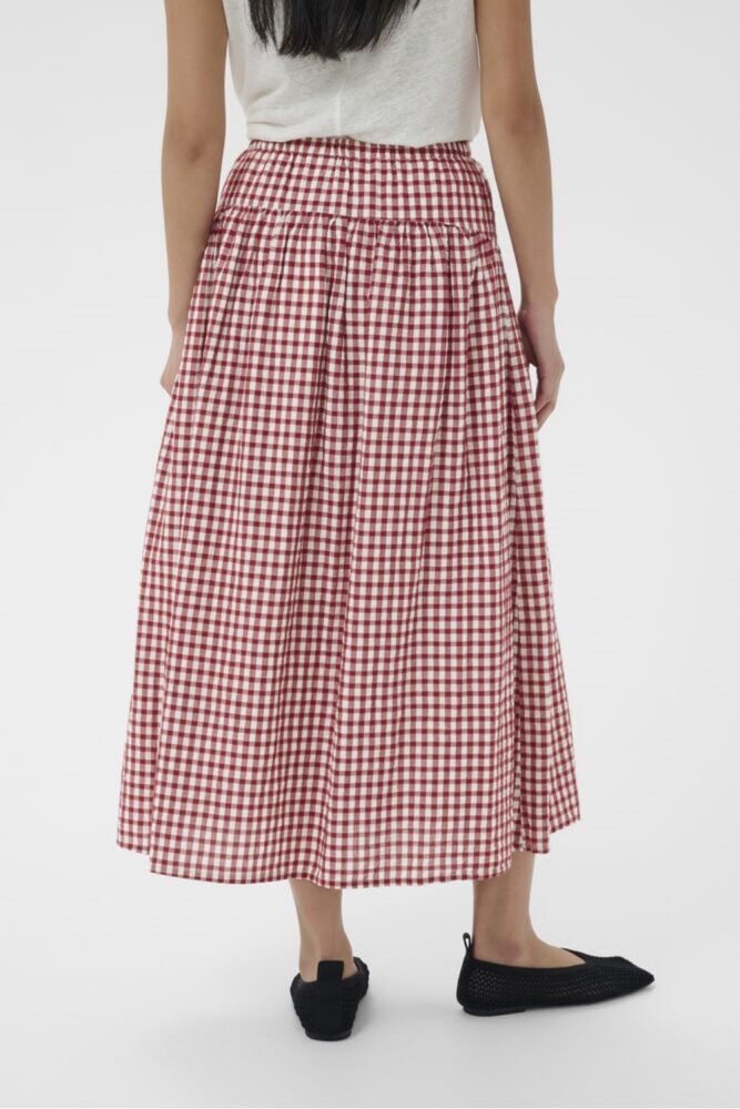 part two brunhild red check skirt2