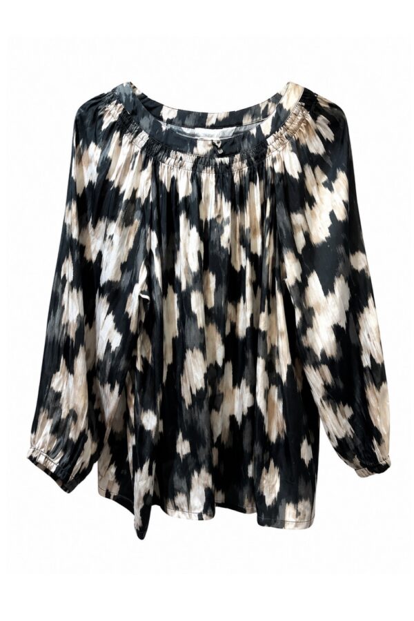 part two catin blouse pink flower