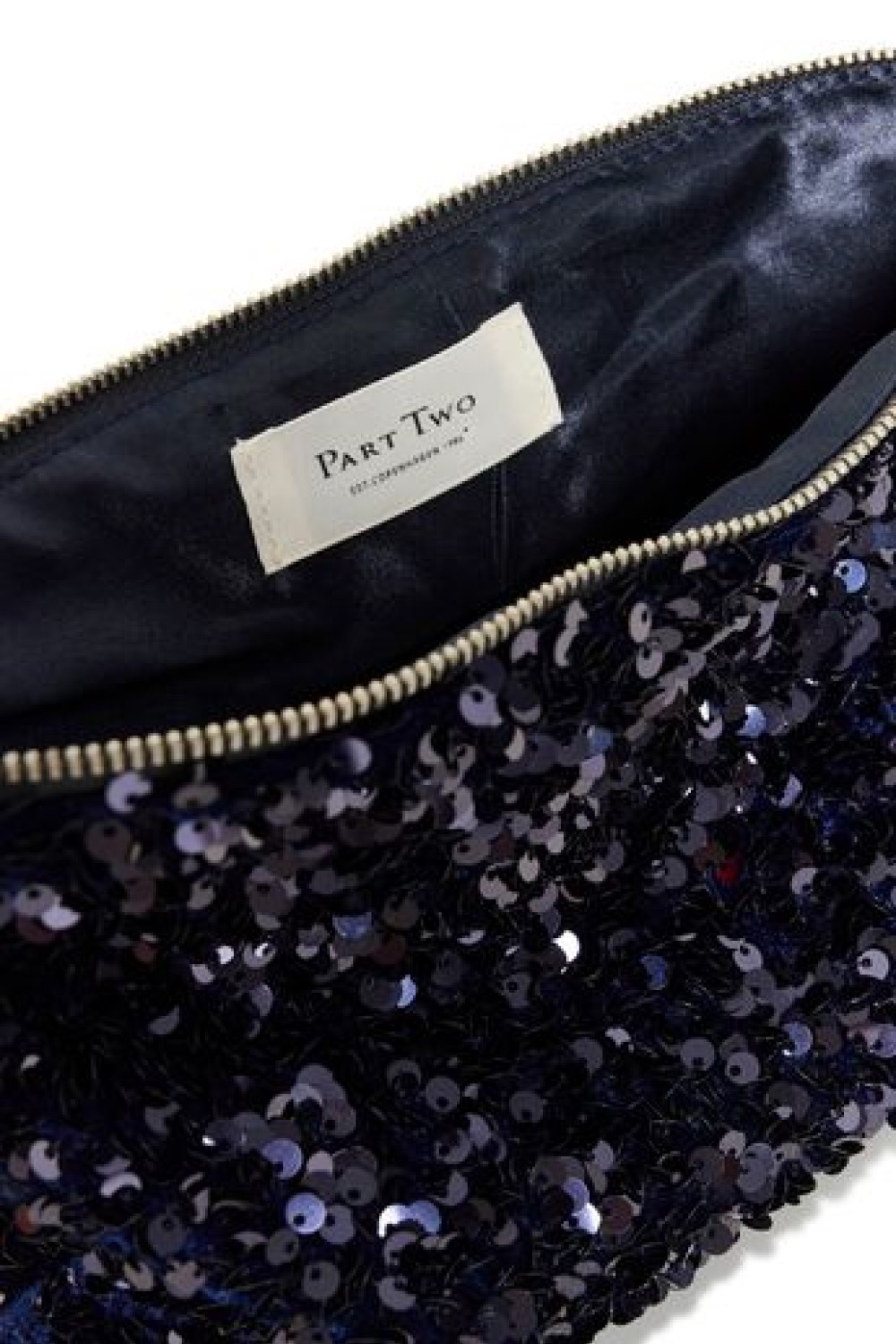 part two denia navy sequin bag1