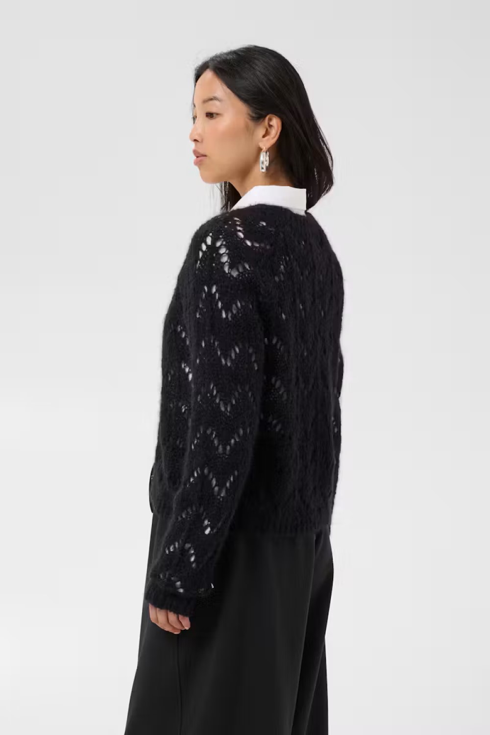 part two dinah black lace knit cardigan2