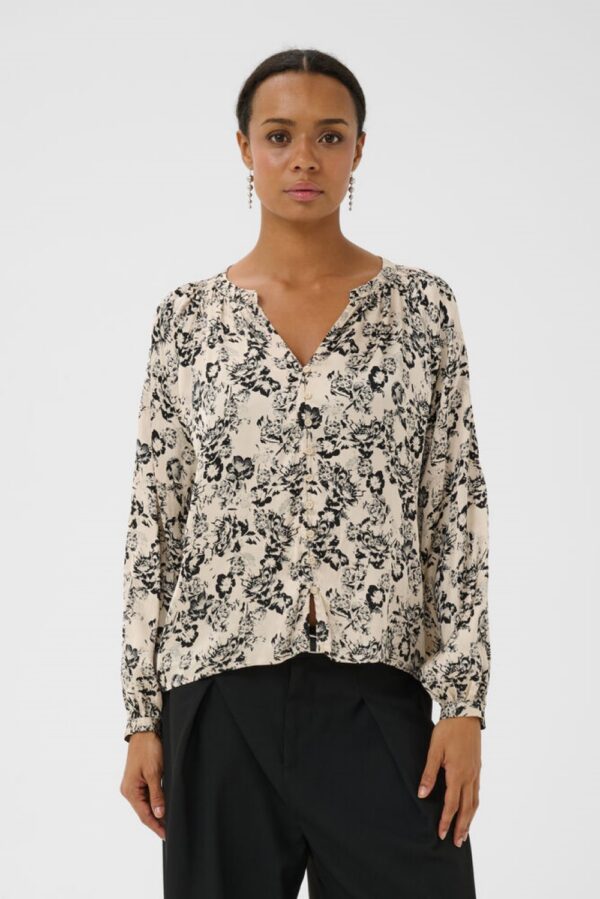 part two doaa black flower blouse