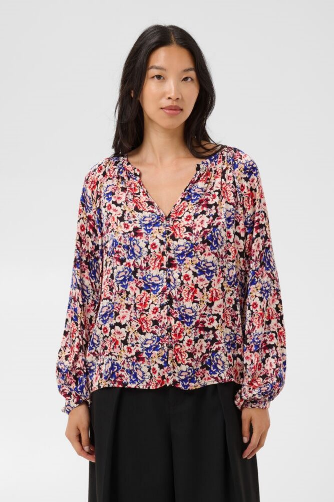 part two doaa multi flower blouse