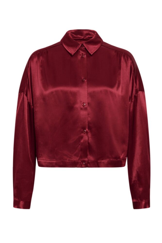 part two dynya red satin shirt1