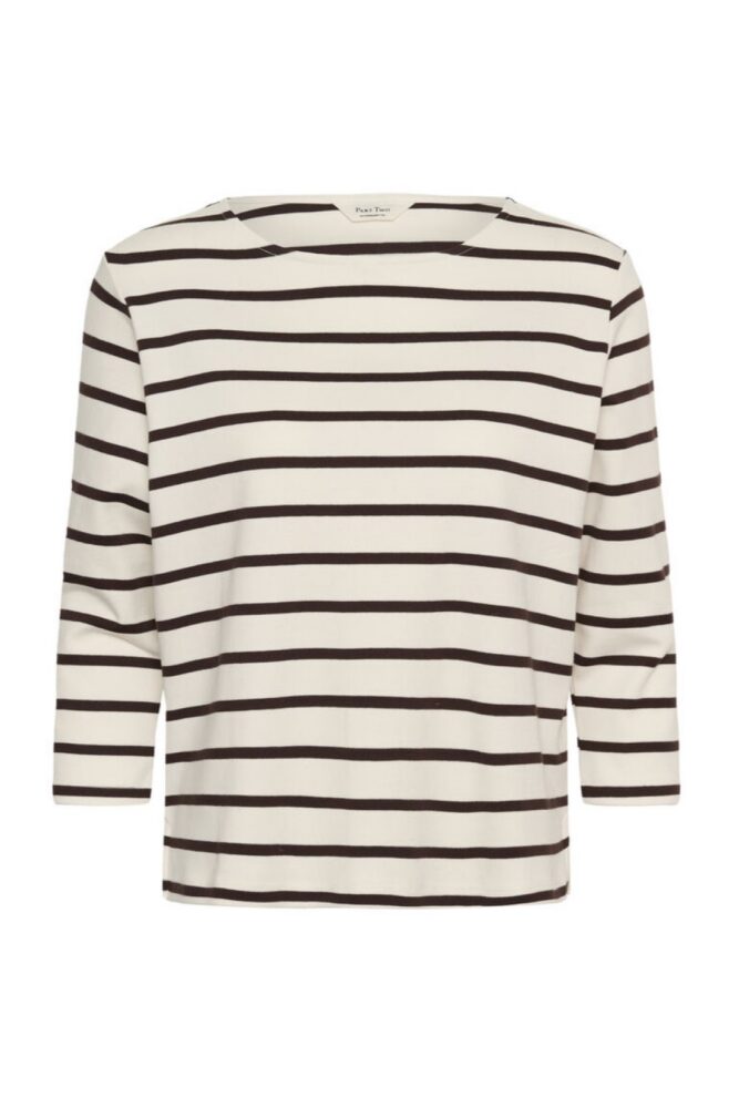 part two nela stripe t shirt brown1