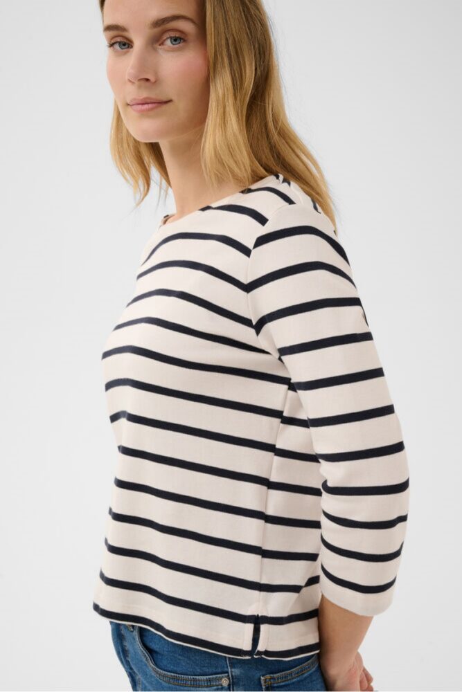 part two nela stripe t shirt navy2