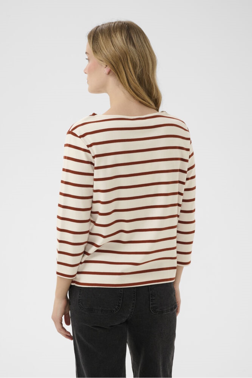 part two nela stripe t shirt russet2