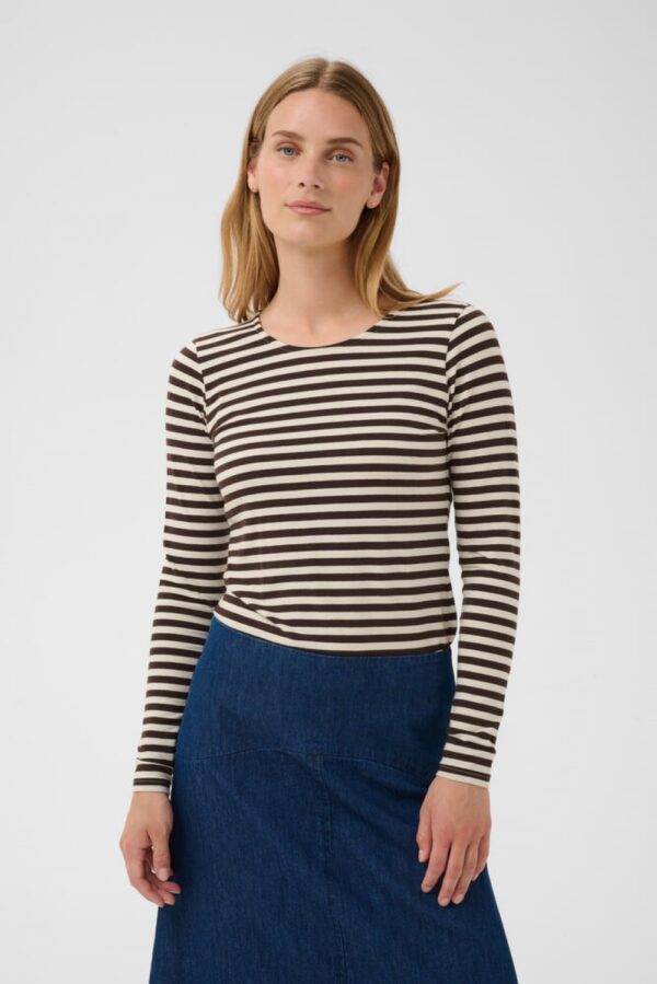 part two nemajas brown stripe t shirt