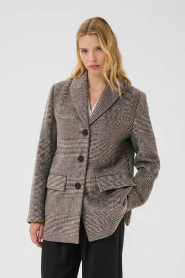 part two seline brown check jacket