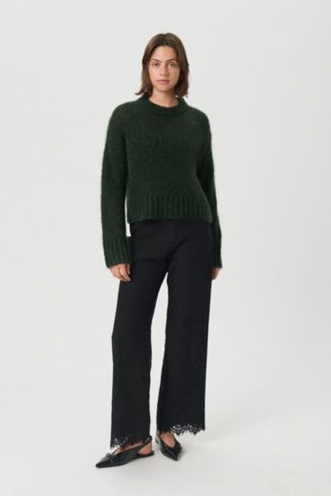 part two sille jumper dark green