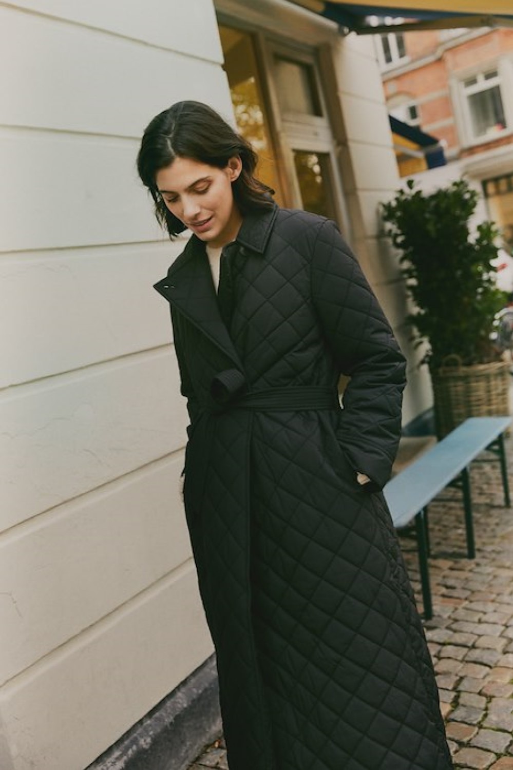 Part Two : Sophies Tie Belt Quilted Coat - jojo Boutique