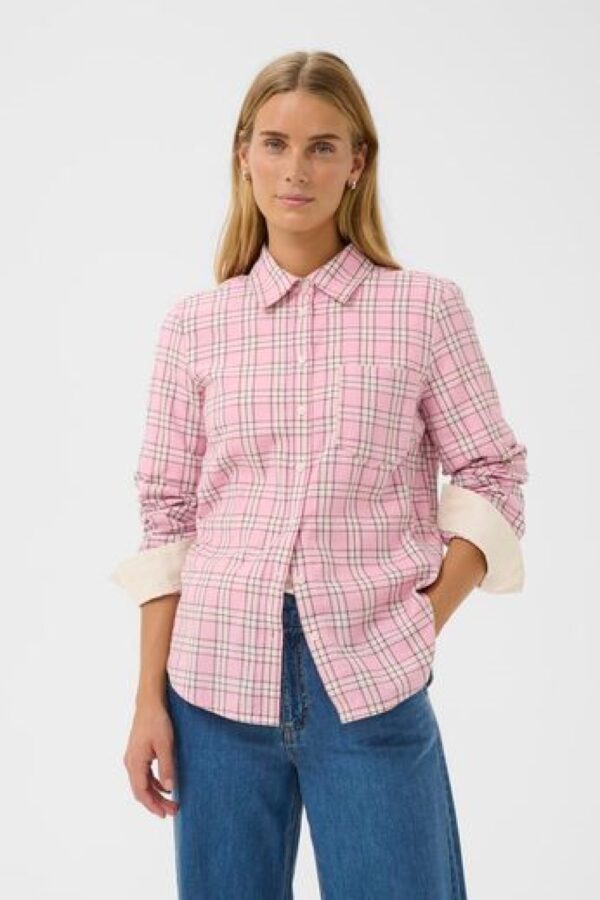 part two yana pink check shirt