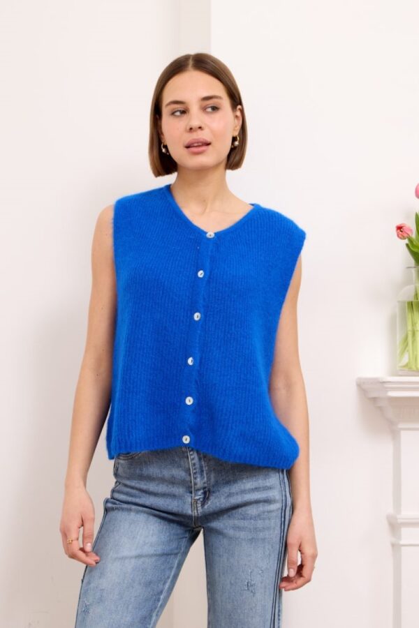 ylondon sophia blue knitted vest